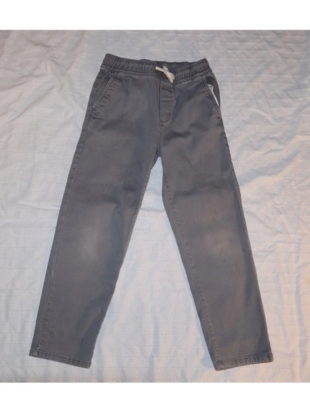 Wonder Nation Boys Pull-On Pants Size 8 Gray Straight Leg Casual